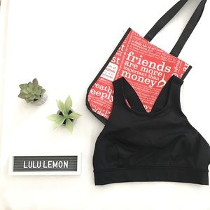 LULULEMON Black High Neck Sports Bra